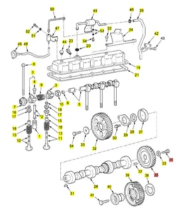 87802906 - Шестерня задн. распредвала ДВС Ford 675 TM/MXM, TC, CS, CX